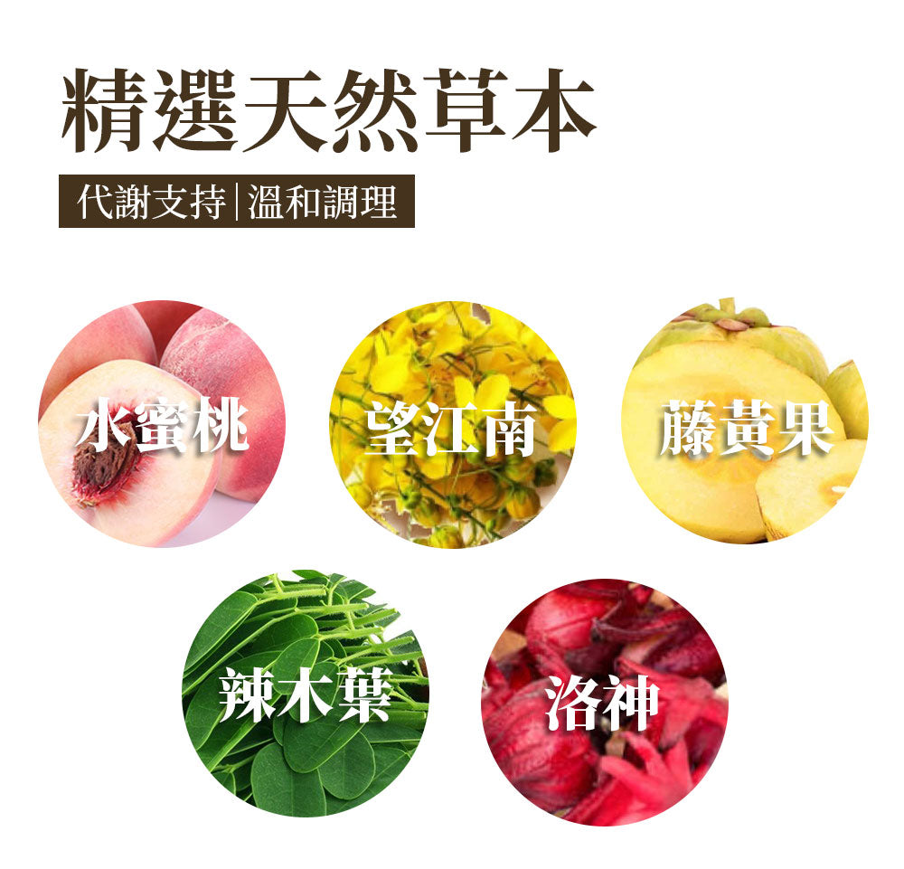 七日孅 - 蜜桃紅茶味 代謝茶（7包/盒）｜順暢代謝 × 排毒消腫 × 養生冷泡茶 × 無糖茶包飲品