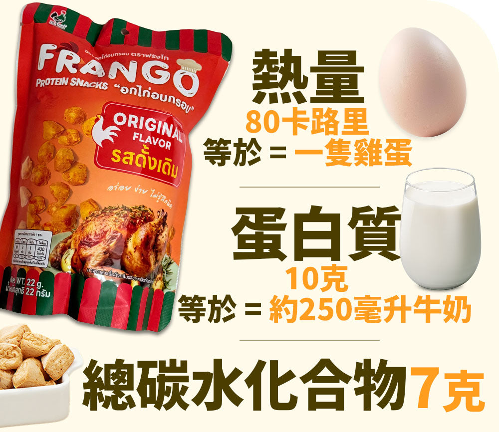 Frango - 【非生酮】高蛋白質三角脆脆粒 原味（全新包裝）