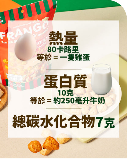 Frango - 原箱優惠 - 高蛋白零食 三角脆脆粒 原味 20包 - 低糖低碳低卡路里減肥snack #即食雞胸肉零食 #減肥健身人士健康零食